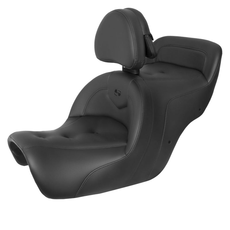 Saddlemen Roadsofa Pillow Top Seat for Honda 88-00 GL1500 Goldwing / Black / Without heating / With backrest  - Customhoj