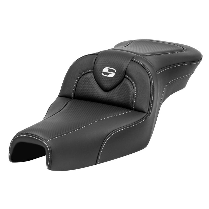 Saddlemen Roadsofa Plain Seat for Harley 04-22 XL Sportster (with 17 liter tank) / Carbon Fiber / Without heating / Without backrest  - Customhoj