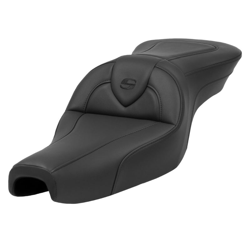 Saddlemen Roadsofa Plain Seat for Harley 04-22 XL Sportster (with 7.9 / 12.5 liter tank) / Black / Without heating / Without backrest  - Customhoj