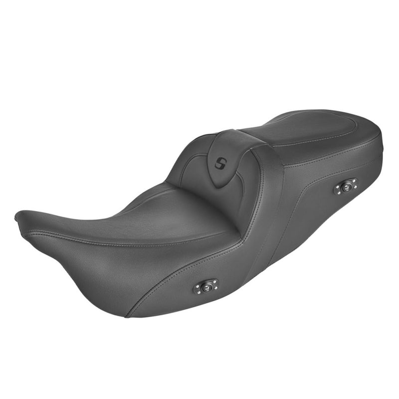 Saddlemen Roadsofa Plain Seat for Harley 09-25 Tri Glide / Black / With heating / Without backrest  - Customhoj