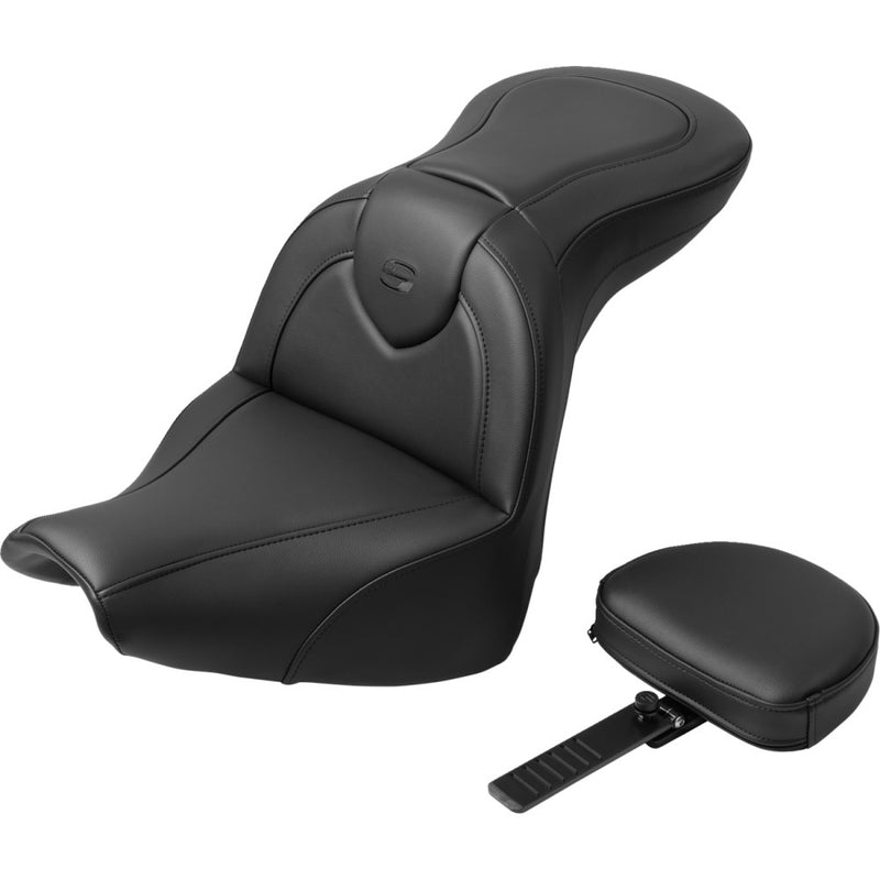 Saddlemen Roadsofa Plain Seat for Harley 18-22 Softail Breakout / Black / Without heating / With backrest  - Customhoj