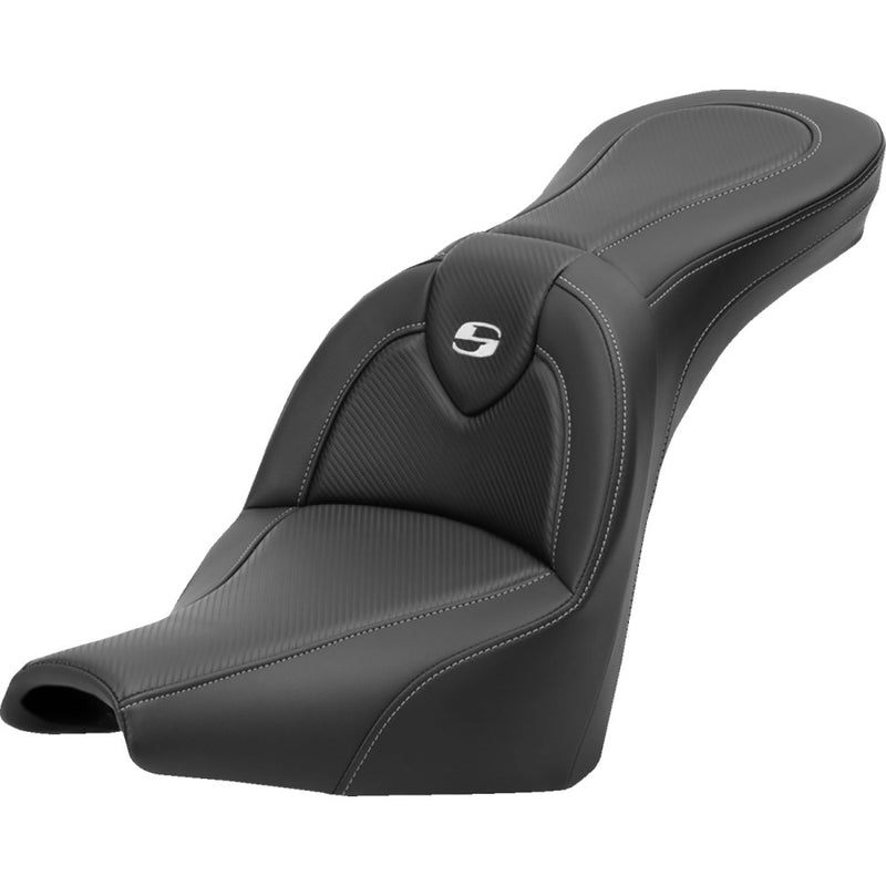 Saddlemen Roadsofa Plain Seat for Harley 18-25 Softail Street Bob / Standard / Carbon Fiber / Without heating / Without backrest  - Customhoj