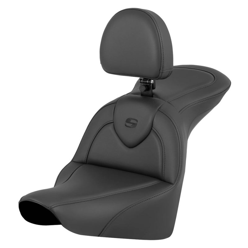 Saddlemen Roadsofa Plain Seat for Harley 23-25 Softail Breakout / Black / Without heating / With backrest  - Customhoj