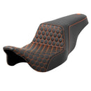 Saddlemen Step-Up Extended Reach Honeycomb for Harley 08-25 Touring (excl. 23-25 CVO; 24-25 Road Glide / Street Glide) / Black / Orange  - Customhoj