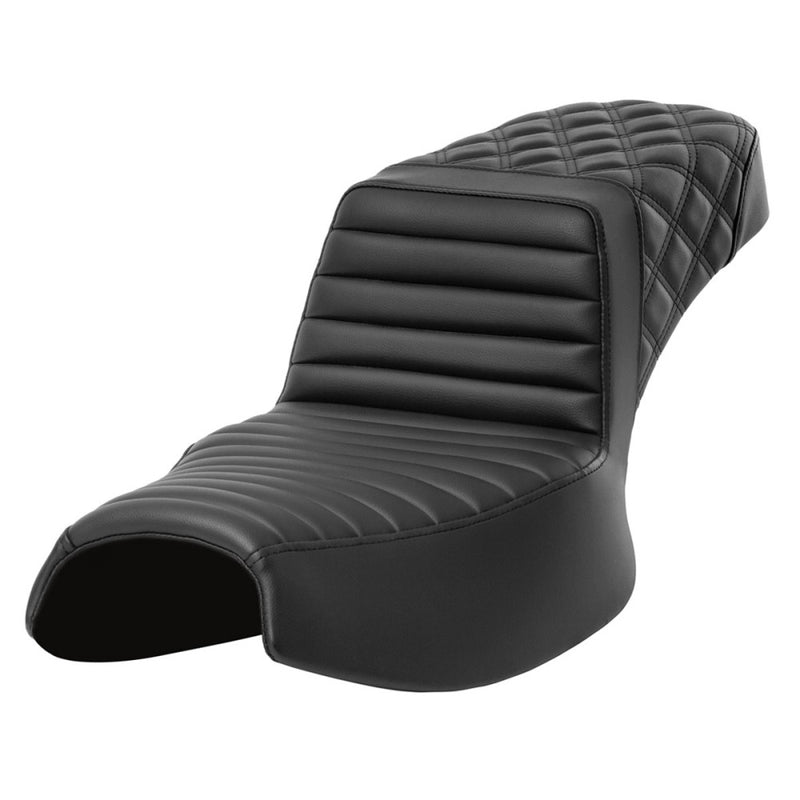 Saddlemen Step-Up Extended Reach Tuck-n-Roll / Lattice Stitch for Indian 20-24 Challenger / Pursuit / Black  - Customhoj