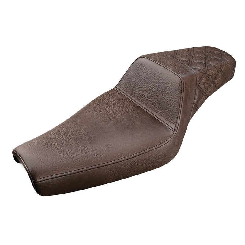 Saddlemen Step-Up Rear Lattice Stitch for Harley 04-22 XL Sportster (with 7.9 / 12.5 liter tank) / Brown / Black  - Customhoj