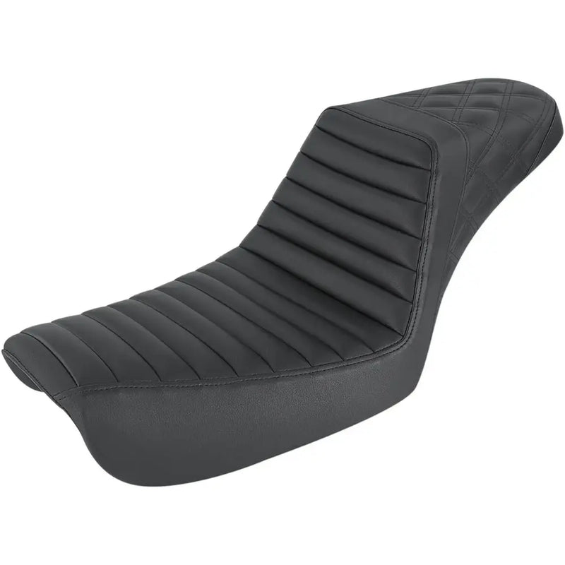 Saddlemen Step-Up Tuck-n-Roll / Lattice Stitch for Harley 04-05 Dyna (excl. Wide Glide) / Black  - Customhoj