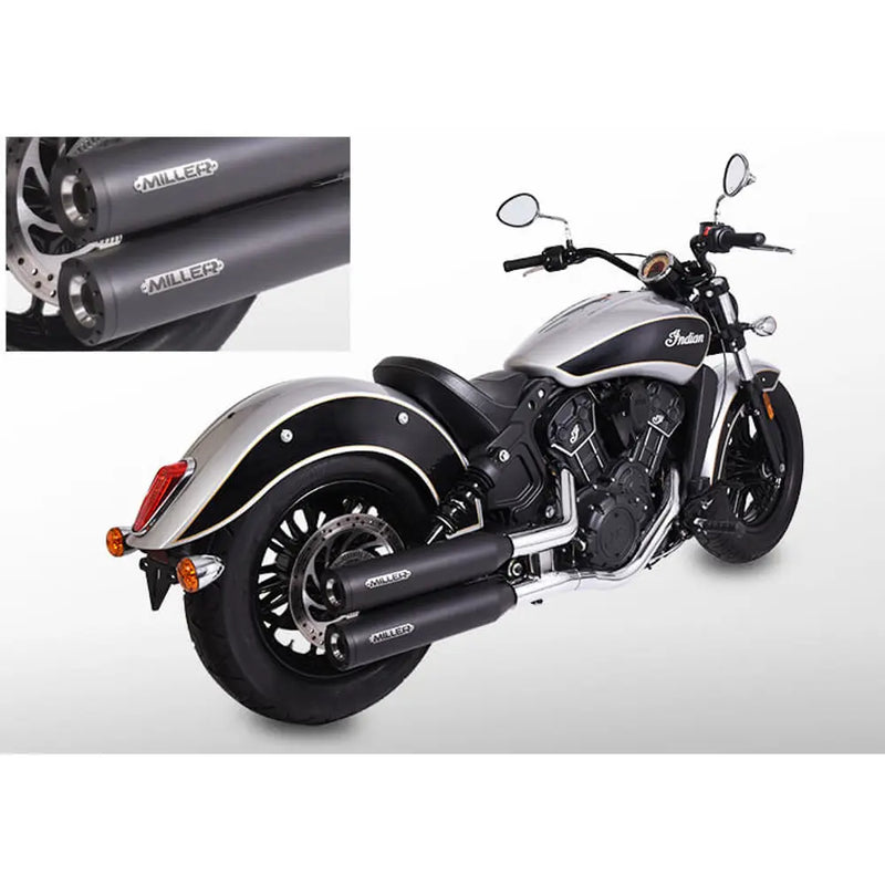 Miller Yuma Euro 3/4/5 Slip-On Geluiddempers voor Indian