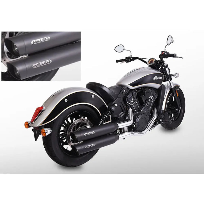 Miller Yuma Euro 3/4/5 Slip-On Geluiddempers voor Indian