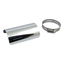 Smooth Universal Motorcycle Exhaust Heat Shield Chrome / 2 1/4" (5.7cm) / 4" (10.2cm)  - Customhoj