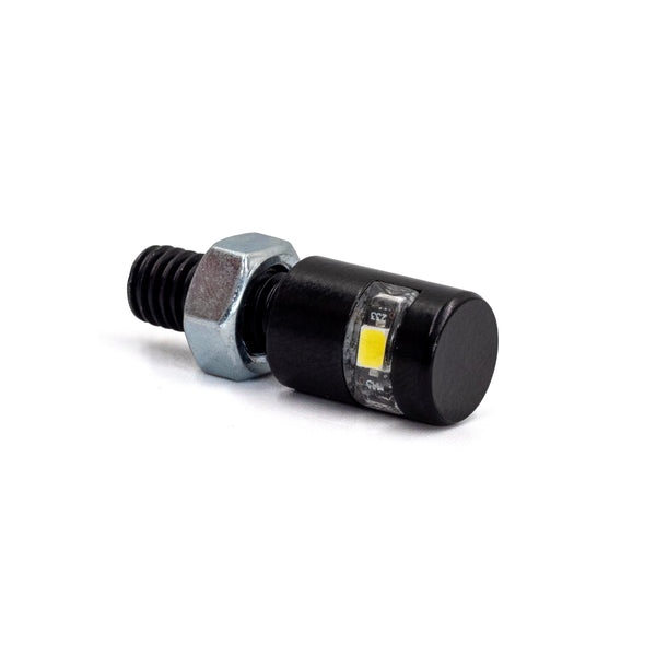 SMP M8 Mini LED Motorcycle License Plate Light Bolt Black  - Customhoj