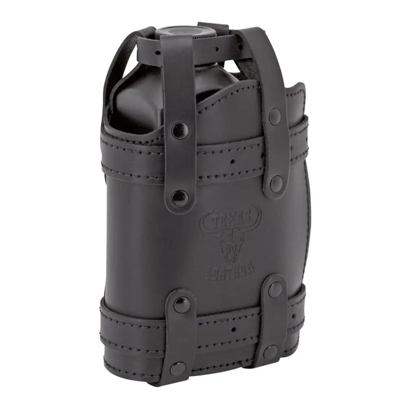 Texas Leather Motorcycle Oil Holder Black  - Customhoj