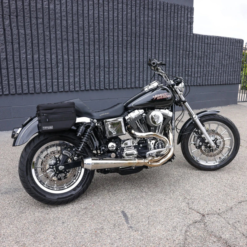 Thrashin Supply Essential 10L Throw-Over Motorcycle Saddlebag Set  - Customhoj