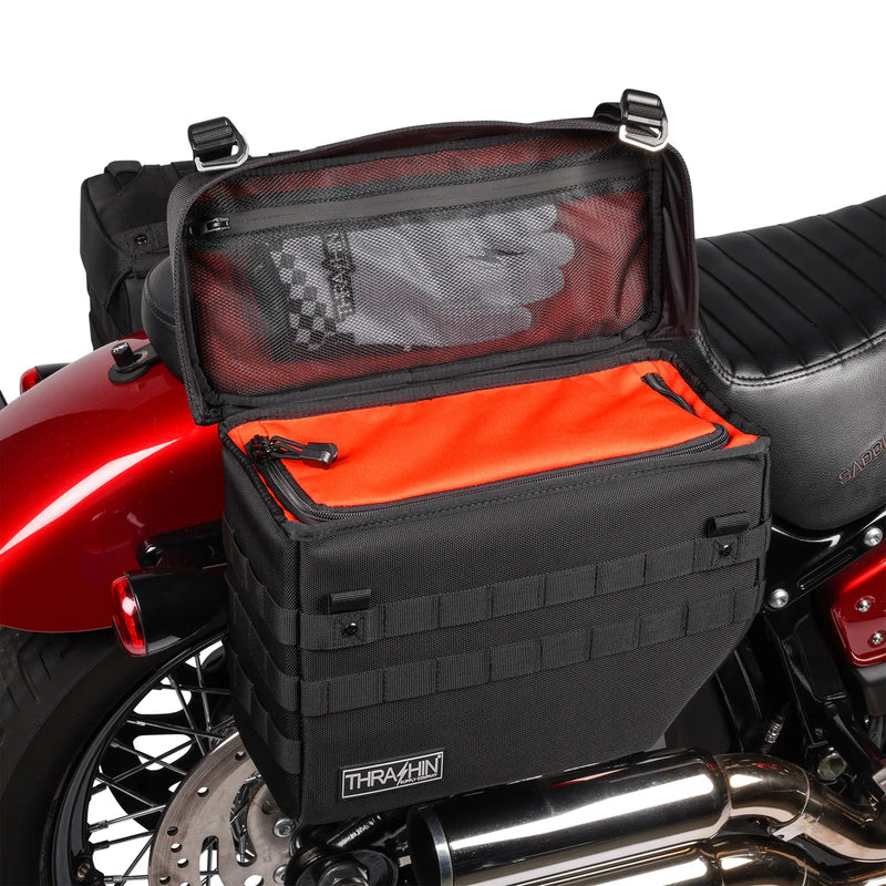 Thrashin Supply Expedition 21L Throw-Over Motorcycle Saddlebag Set  - Customhoj