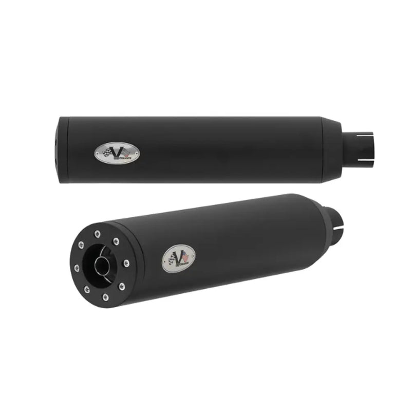 V-Performance EC-approved Slip-On Mufflers for Indian 15-20 Scout models (Chubby end caps) (Euro 3/4 approved) / Black