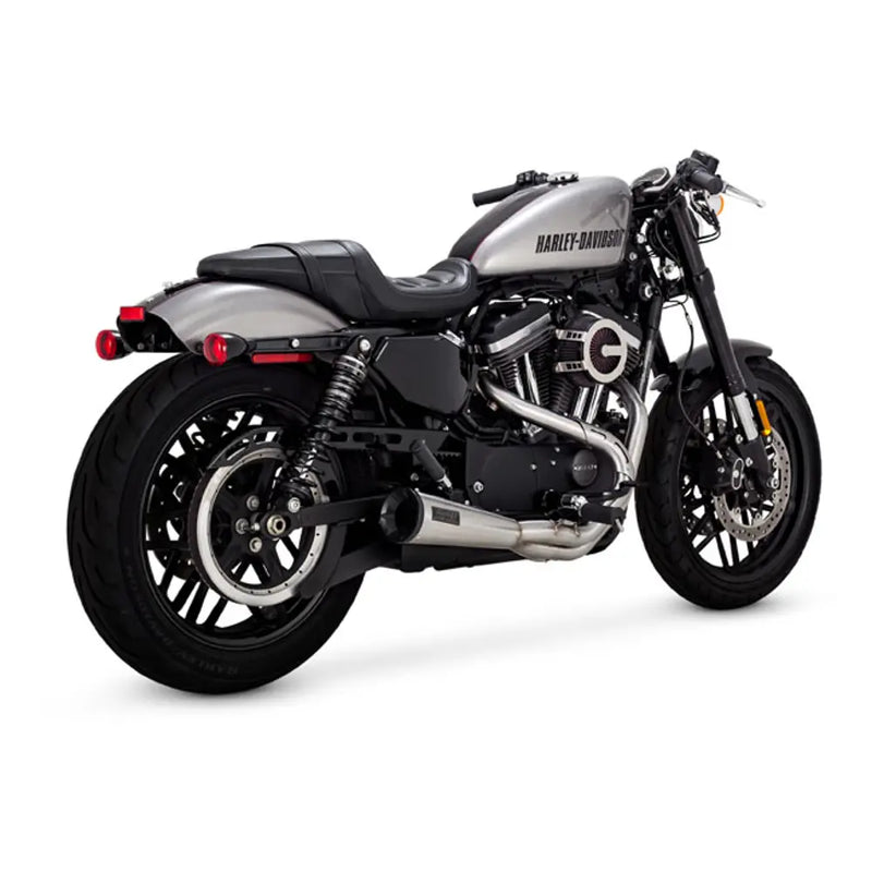 Vance & Hines 2-into-1 Stainless Upsweep Exhaust for Harley 04-22 XL Sportster / Brushed  - Customhoj