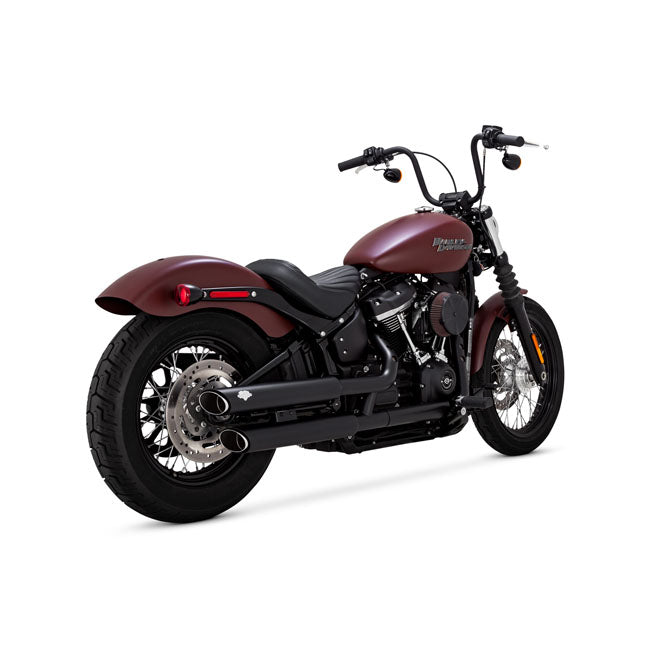 Vance & Hines Twin Slash 3" PCX Slip-On Mufflers for Harley 18-24 Softail Breakout FXBR / FXBRS (read note) / Black