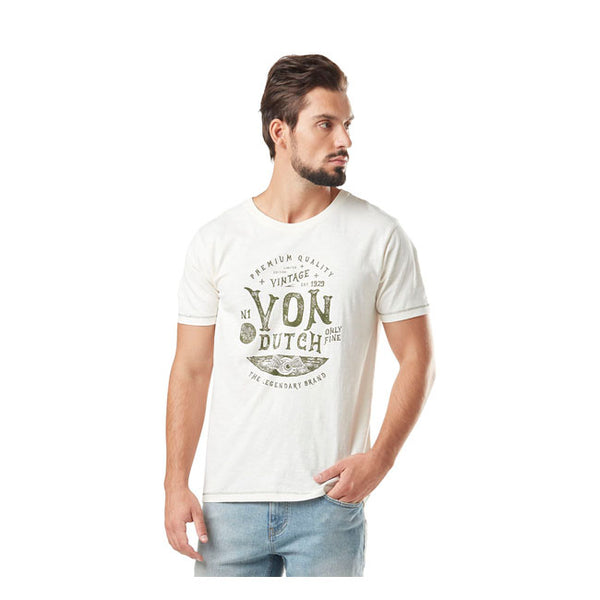 Von Dutch Slub T-Shirt White/Black / S