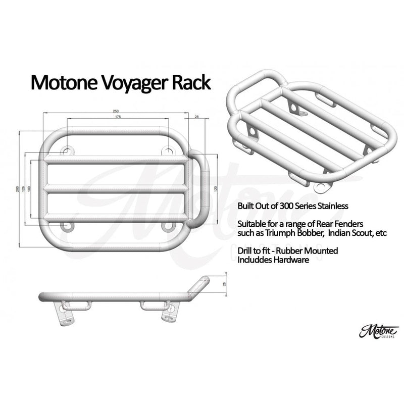 Motone Voyager universele bagagedrager voor motorfietsen