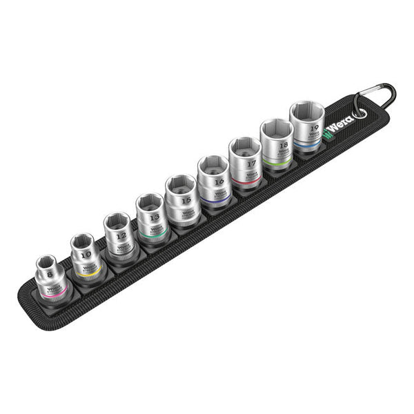 Wera Socket Set Wera Socket Belt with 3/8" Drive Hex Sockets Metric Sizes Customhoj