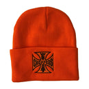 West Coast Choppers Beanie Dark Orange West Coast Choppers OG Roll-up Beanie Customhoj