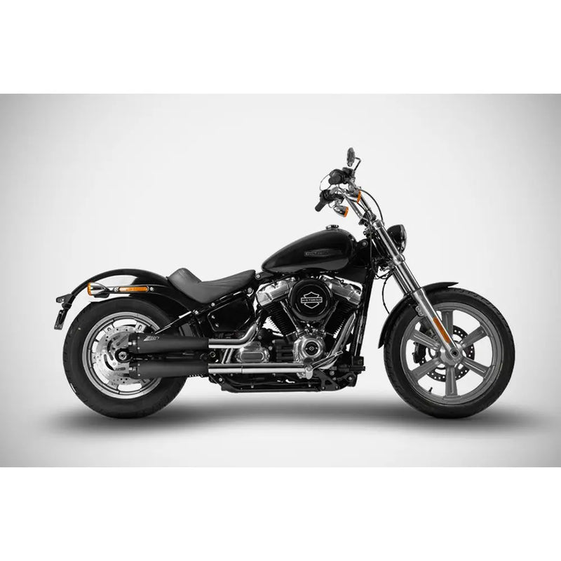 Zard EC Euro 4/5 Approved Cone Slip-On Mufflers for Harley Softail 18-24 Softail Standard FXST / Matte Black  - Customhoj