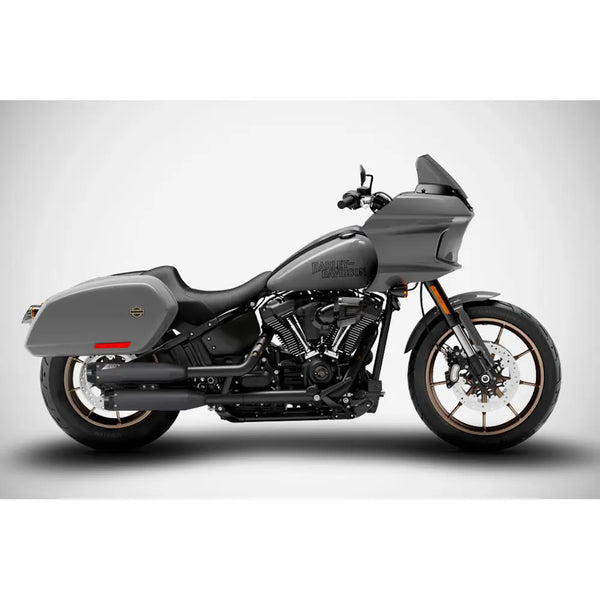 Zard EC Euro 4/5 Approved Overlapped Slip-On Mufflers for Harley Softail 18-24 Low Rider FXLR / S / ST / Matte Black  - Customhoj