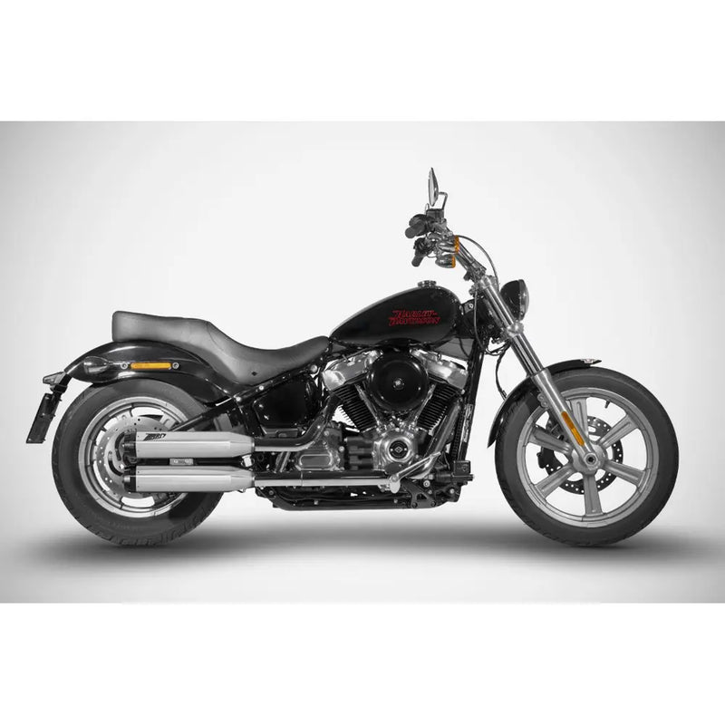 Zard EC Euro 4/5 Approved Overlapped Slip-On Mufflers for Harley Softail 18-24 Softail Standard FXST / Polished Stainless  - Customhoj