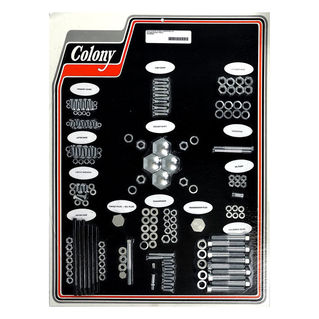 COLONY Skruvkit Harley 40-47 KNUCKLE / Förzinkad (OEM Stil) Colony Motor Screw Set HD 30-85 Customhoj