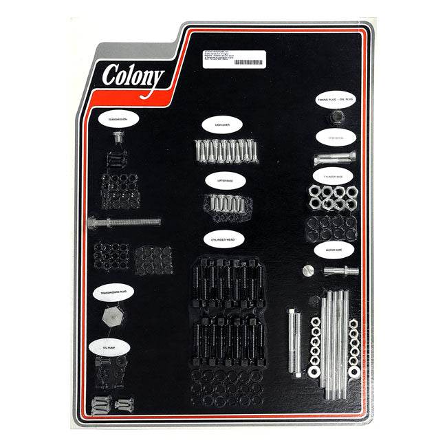 COLONY Skruvkit Harley L30-36 74" VL MODEL / Förzinkad (OEM Stil) Colony Motor Screw Set HD 30-85 Customhoj