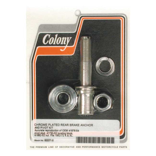 COLONY Trumbroms montering Colony Brake Anchor Pivot Bolt Kit K, KH, XL 52-72 Customhoj