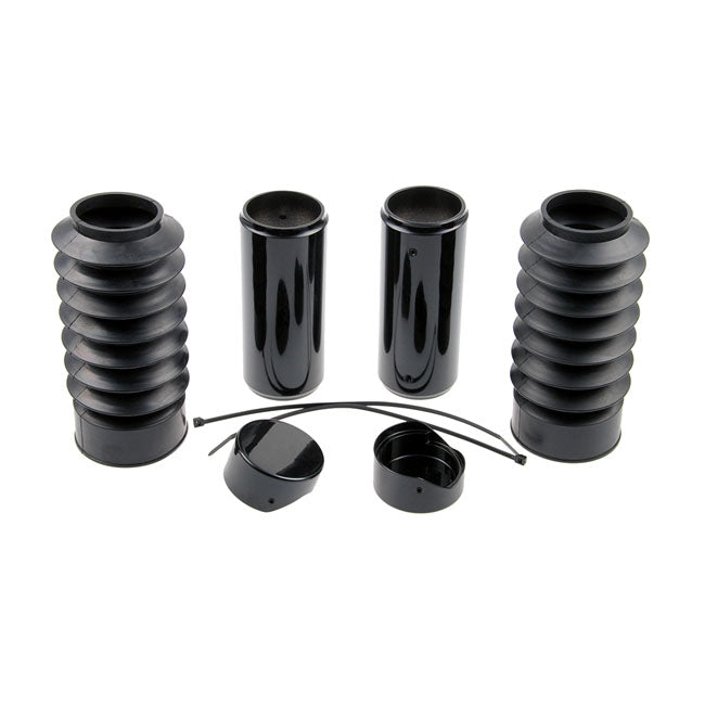 CULTWERK Damask / Gaffelkåpa / Bälg 18-21 Softail FXBR/S Breakout Cult-Werk 6-piece fork tube cover kit. Rubber boots. Sportster 04-21 / Dyna 06-17 / FXBR/S 18-21 Customhoj