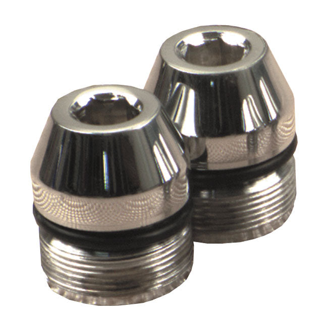 GARDNER-WESTCOTT Fork tube caps Fork Tube Plugs Tapered Allen Head. FXR 87-94; Dyna 91-05; XL 88-21 Customhoj