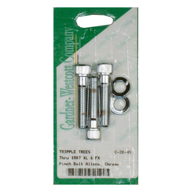 GARDNER-WESTCOTT Montering gaffelkrona GW Triple Tree Pinch Bolt Set FX, XL 57-83 Customhoj