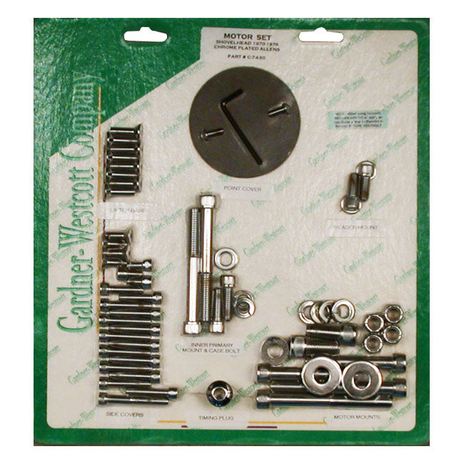 GARDNER-WESTCOTT Skruvkit Harley GW Motor Screw Set Insex HD 36-21 Customhoj