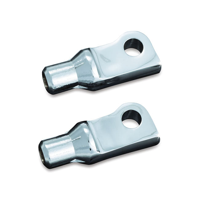 Kuryakyn Kuryakyn Adapters XL1200C 11-20 / Front / Chrome Kuryakyn Tapered Footpeg Adapters for Harley Customhoj