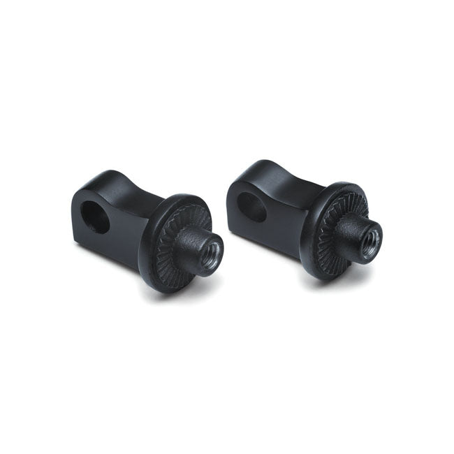 Kuryakyn Kuryakyn Adapters XL1200C 11-20 / Front / Satin Black Kuryakyn Splined Footpeg Adapters for Harley Customhoj