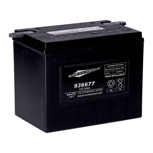 MCS Batteri AGM/Gel MCS 12V AGM Batteri. 30Ah. 370CCA Customhoj