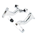 MCS Floorboards Harley 93-21 FLT/Touring, Trikes / Chrome Mount Bracket Passenger Floorboard Raised Customhoj