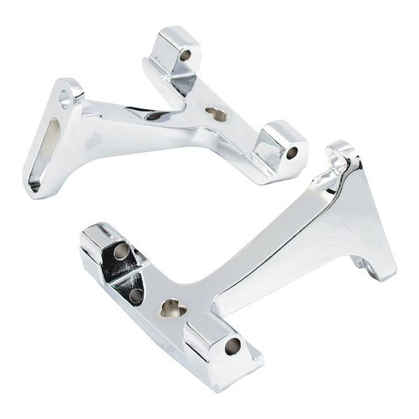 MCS Floorboards Harley 93-21 FLT/Touring, Trikes / Chrome Mount Bracket Passenger Floorboard Stock Height Customhoj