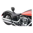 MUSTANG HD Softail sadlar 11-13 FXS; 11-17 FLS/S Mustang Wide Tripper Solo Sadel med Ryggstöd Softail 84-21 Customhoj