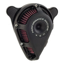 Performance Machine Air Cleaner Harley CV carb: 93-06 Big Twin; Delphi inj.: 04-17 Dyna (excl. 2017 FXDLS); 01-15 Softail; 02-07 FLT, Touring / Wrinkle Black Performance Machine Jet Air Cleaner for Harley Customhoj