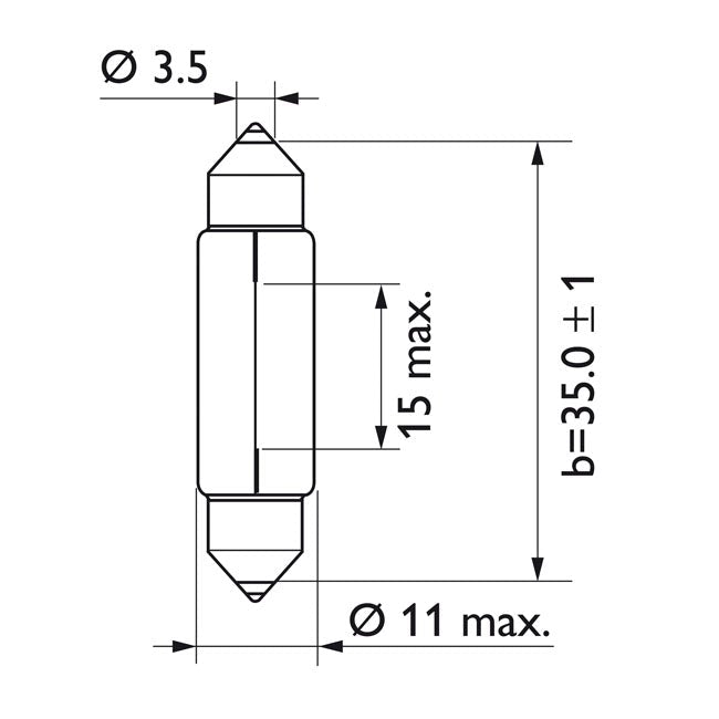 PHILIPS C5W Philips Lampa C5W Customhoj