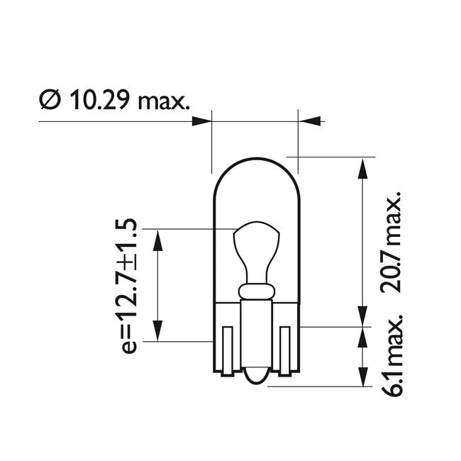 PHILIPS W5W Philips Lampa W5W Customhoj