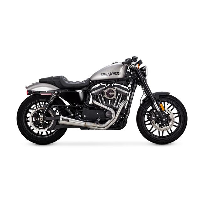 VANCE&HINES HD Sportster avgassystem Vance & Hines stainless 2-1 Upsweep avgassystem XL 04-20 Customhoj